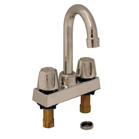 Jones Stephens Chrome Plated Laundry Tray Faucet with Gooseneck Spout L47004